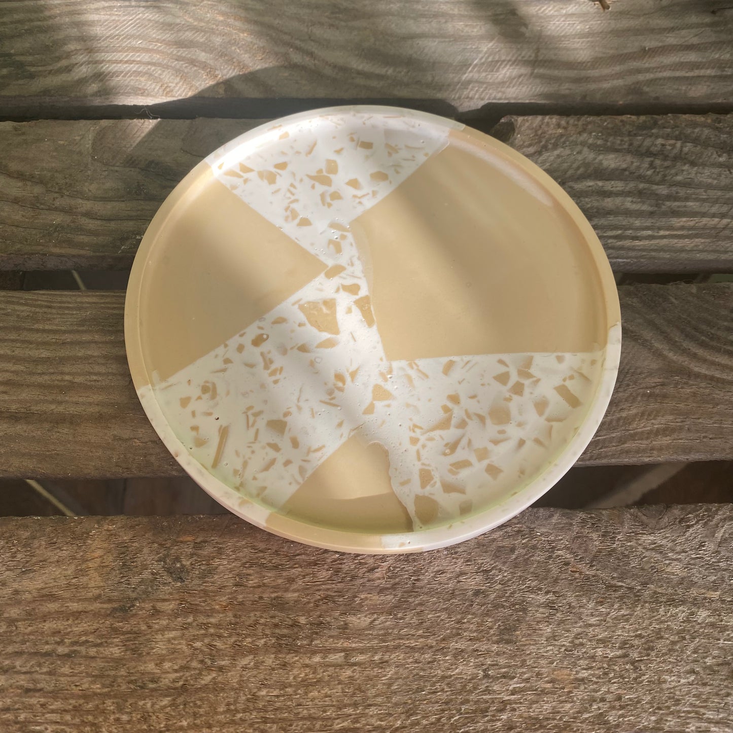 Plateau rond en Jesmonite - Terrazzo