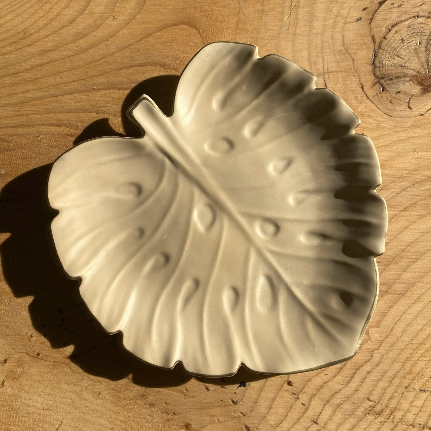 Plateau feuille Monstera en Jesmonite