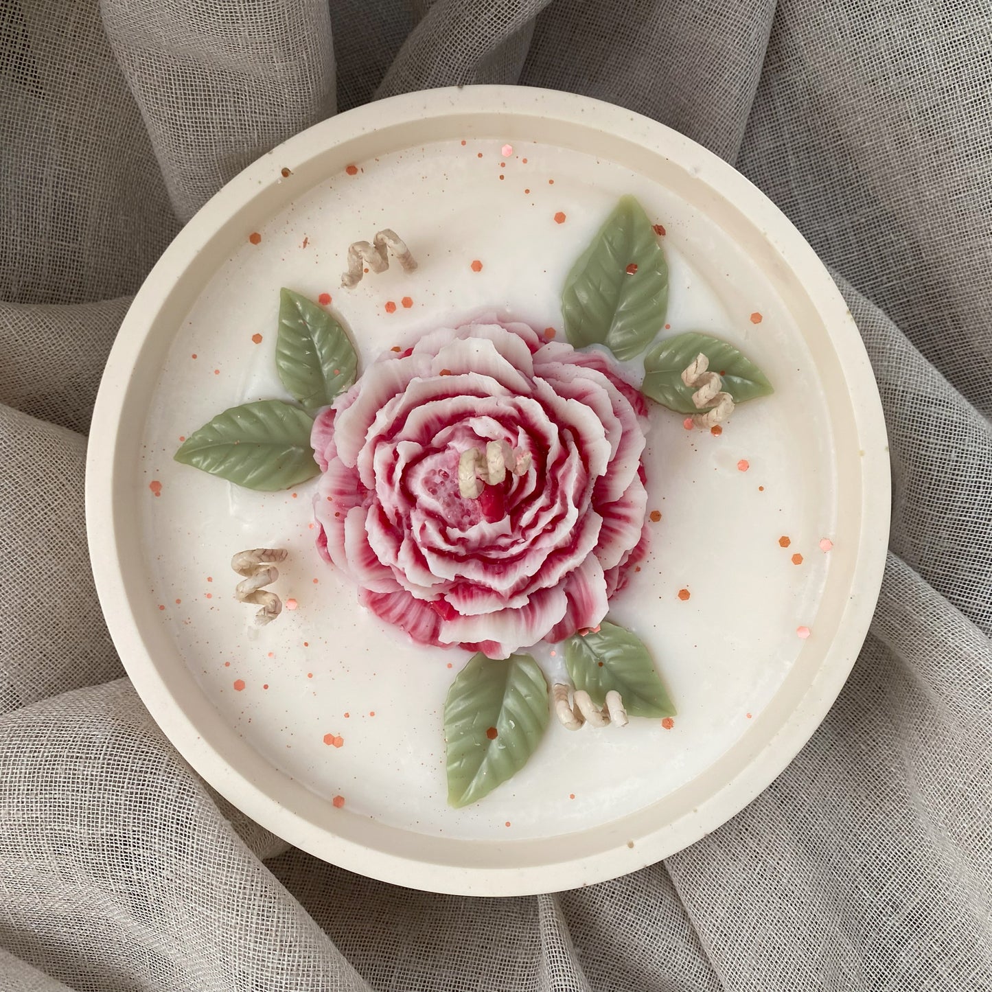 Bougie Rose ancienne XXL