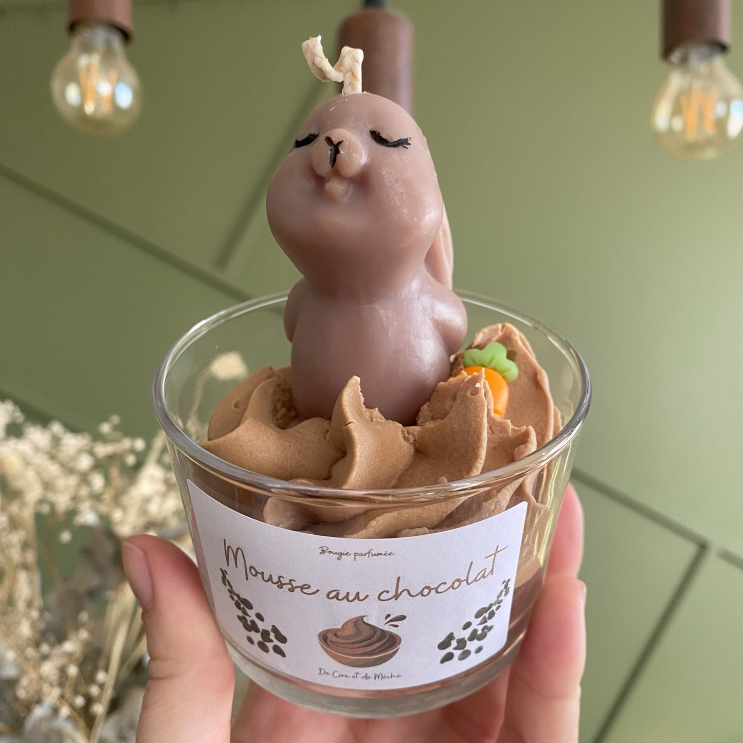 Bougie mousse au chocolat