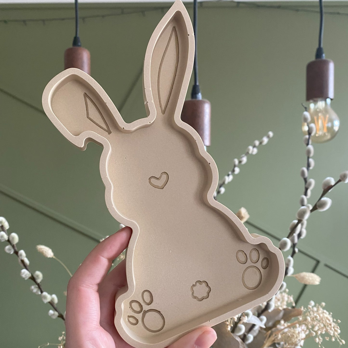 Plateau lapin en Jesmonite