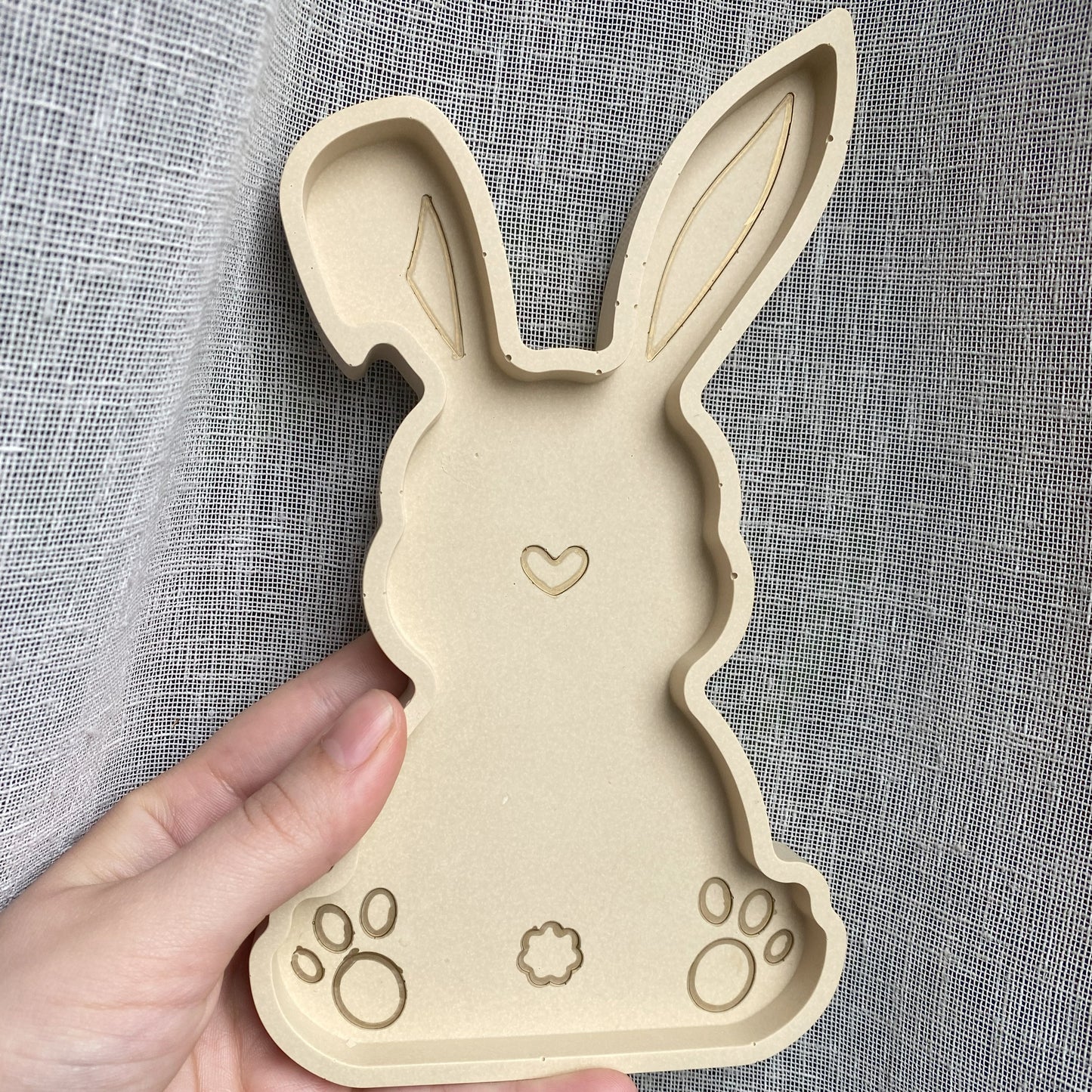 Plateau lapin en Jesmonite