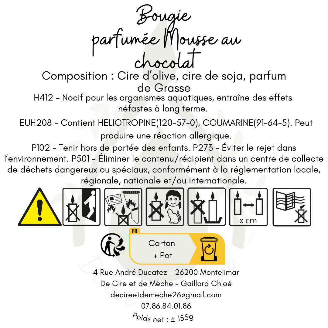 Bougie mousse au chocolat