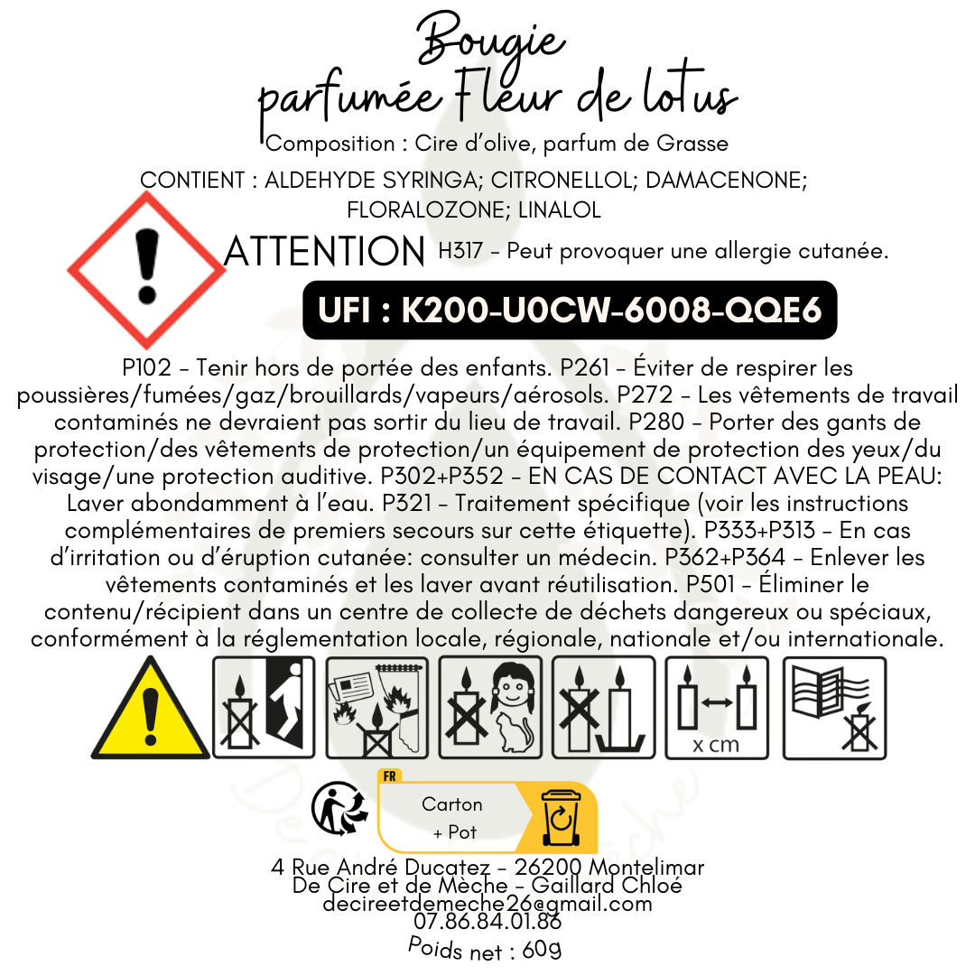 Bougie Fleur de lotus
