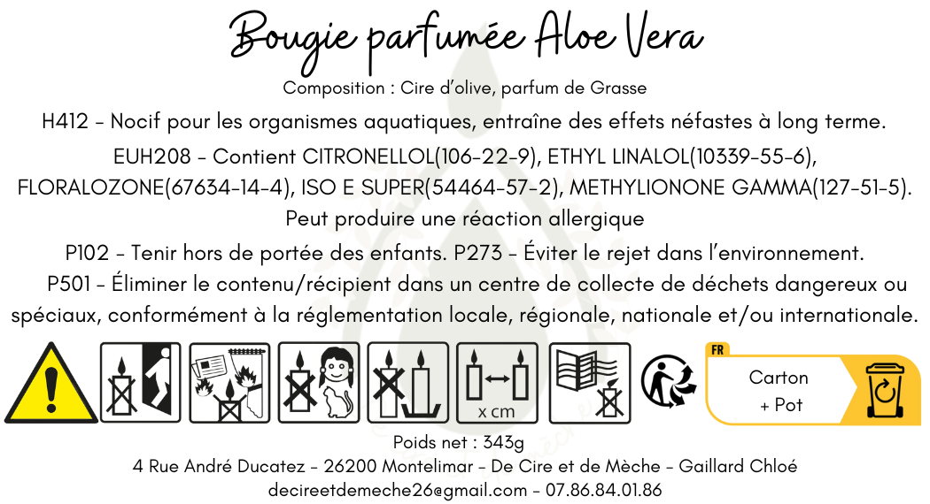 Bougie Aloe Vera