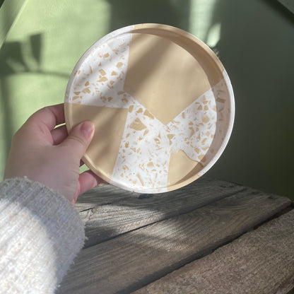 Plateau rond en Jesmonite - Terrazzo