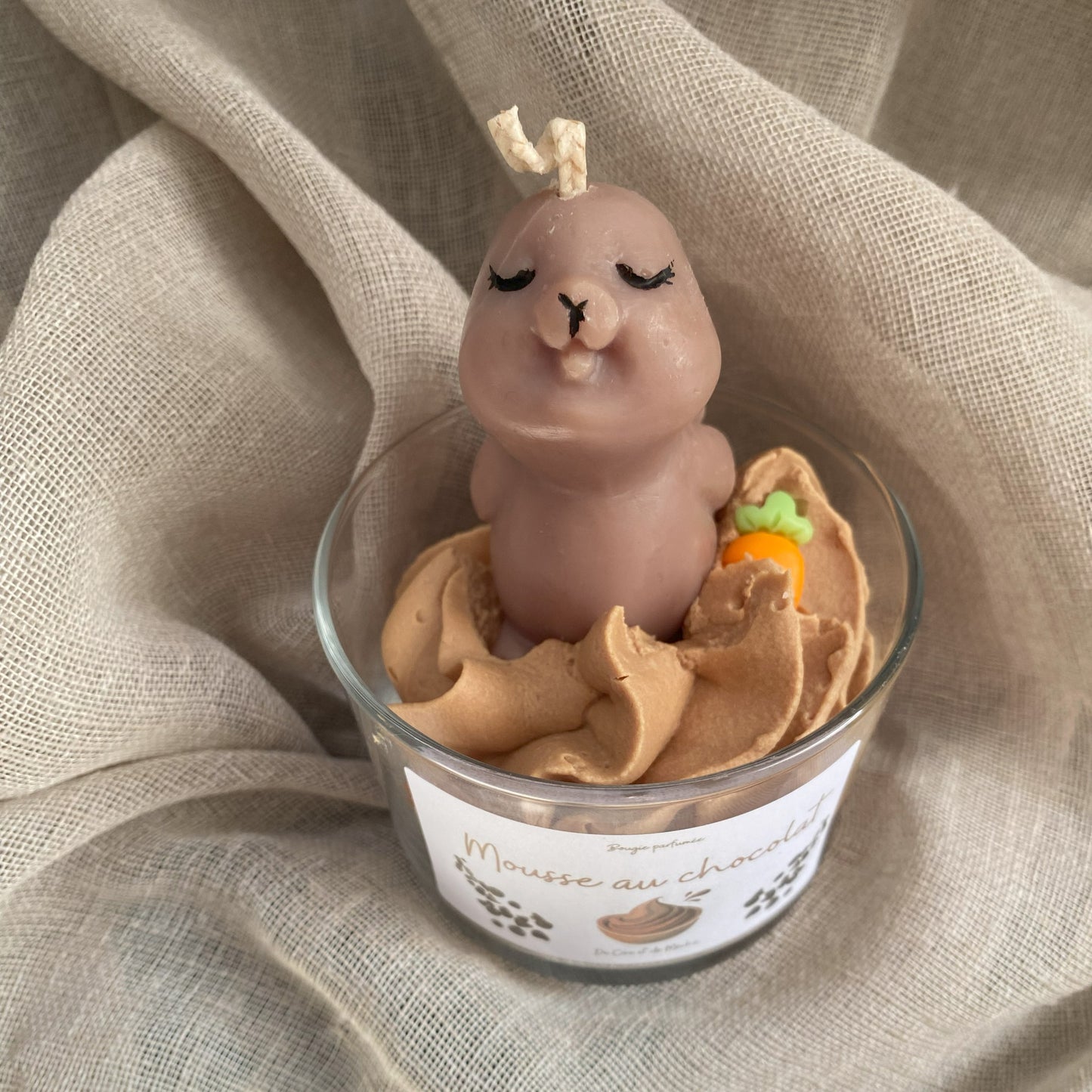 Bougie mousse au chocolat