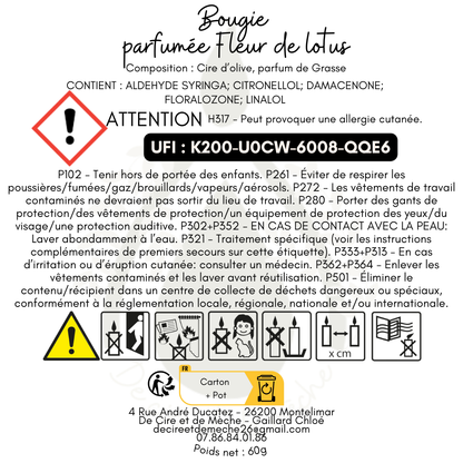 Bougie Fleur de lotus