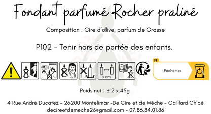 Fondant rocher praliné