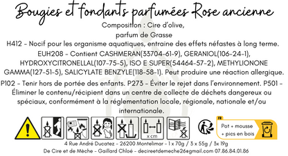 Bouquet bougies/fondants rose ancienne