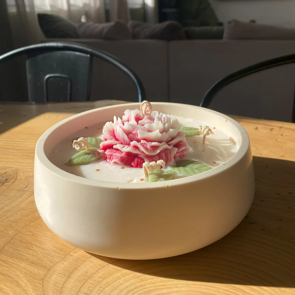 Bougie Rose ancienne XXL – Image 4