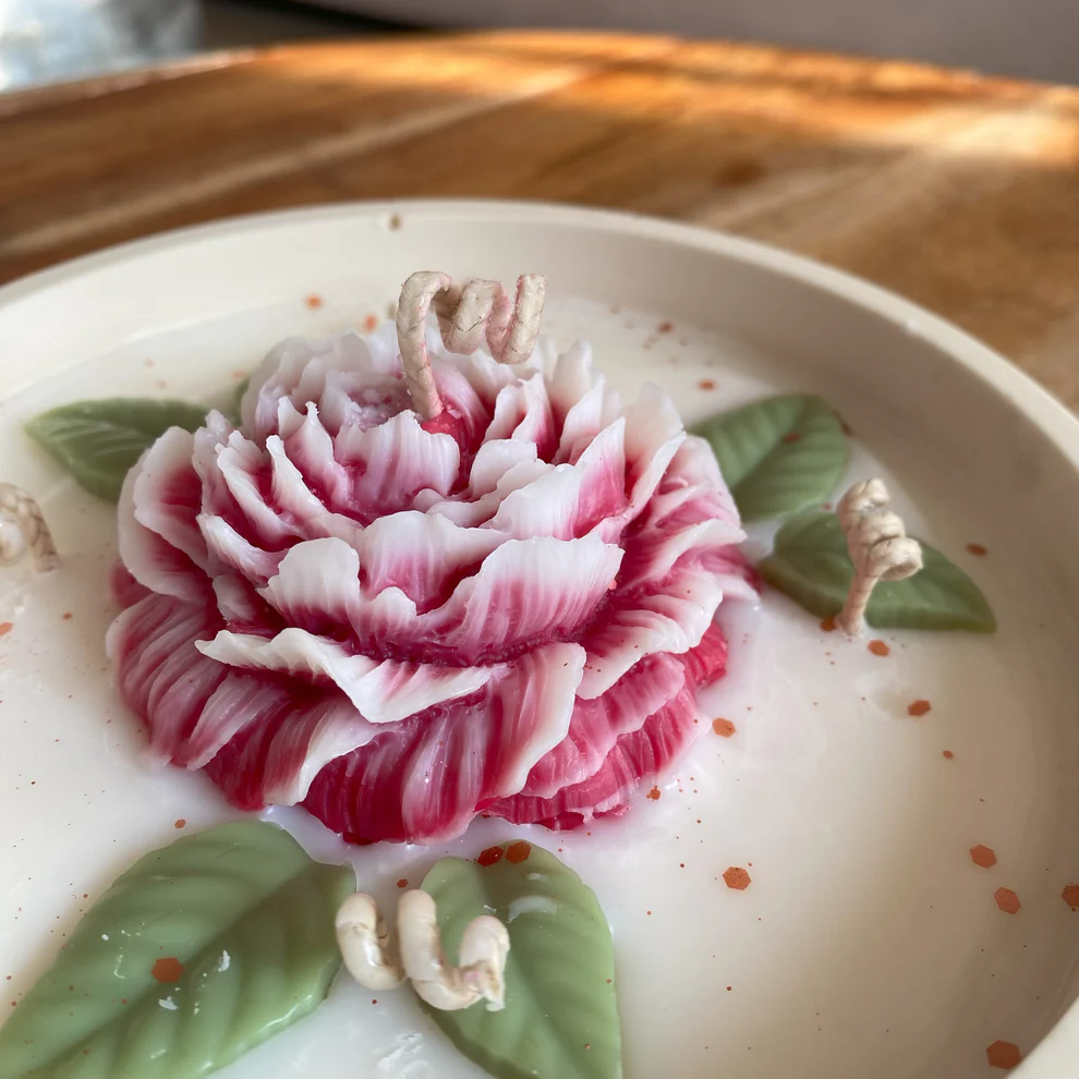 Bougie Rose ancienne XXL