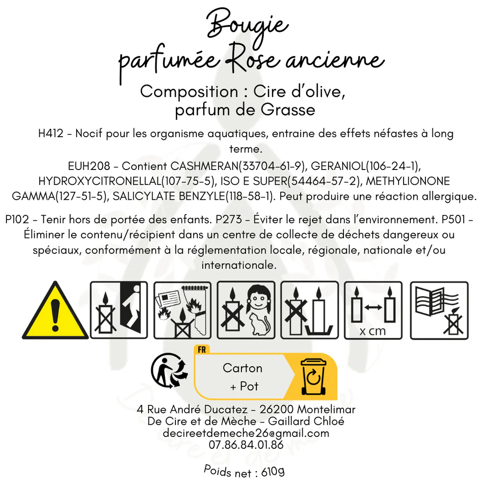 Bougie Rose ancienne XXL – Image 5