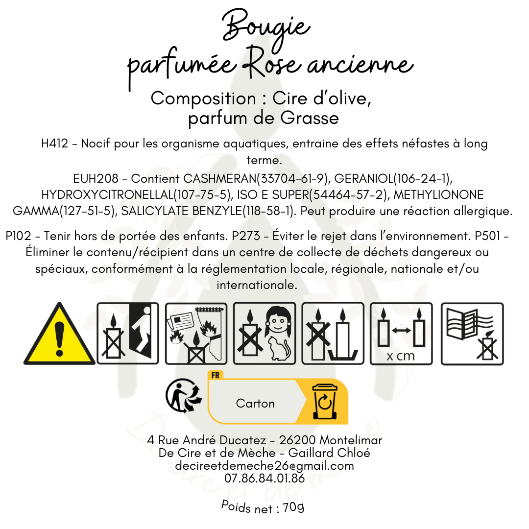 Bougie Rose ancienne – Image 6