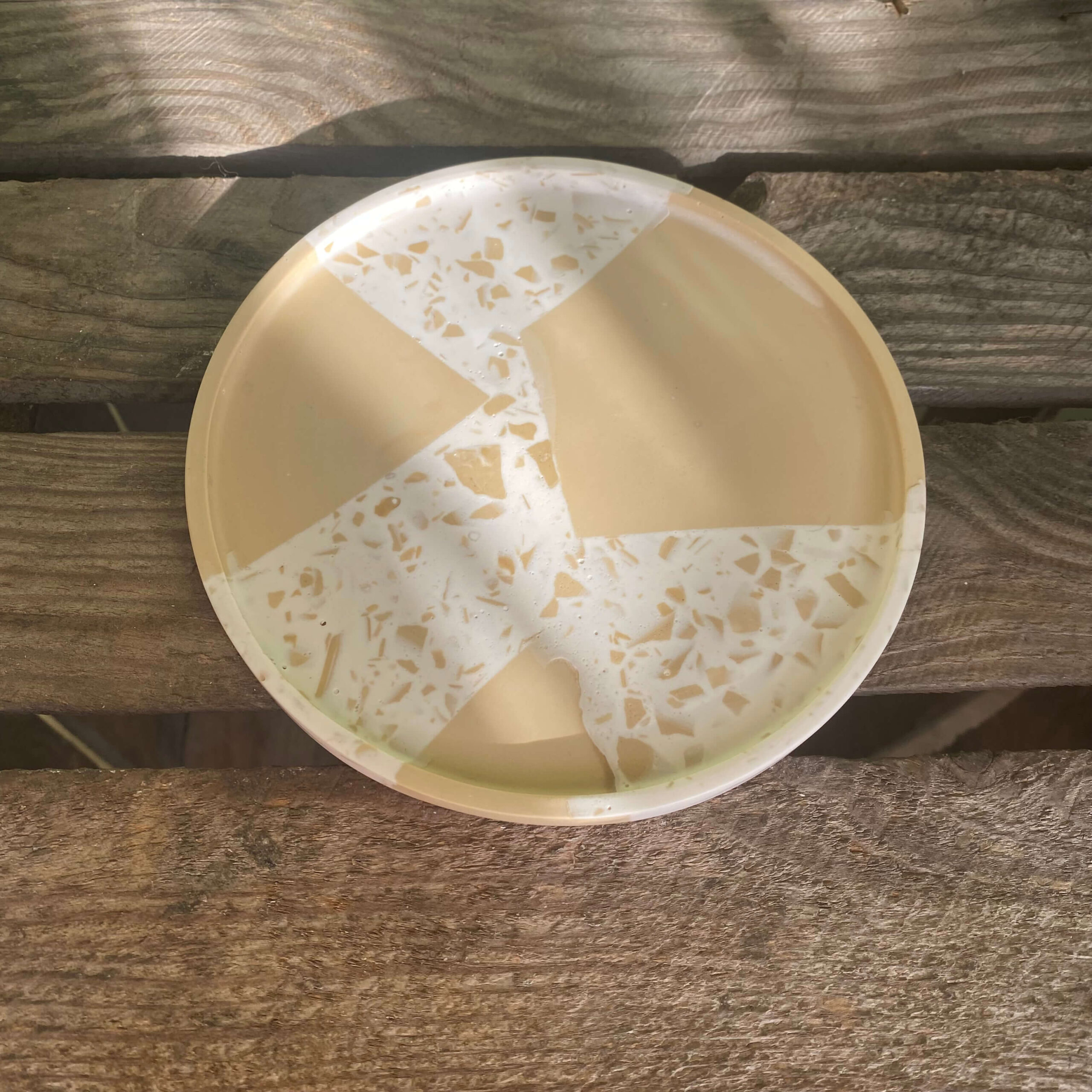 Plateau rond en Jesmonite - Terrazzo