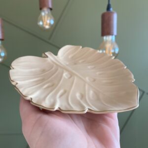 Plateau feuille Monstera en Jesmonite