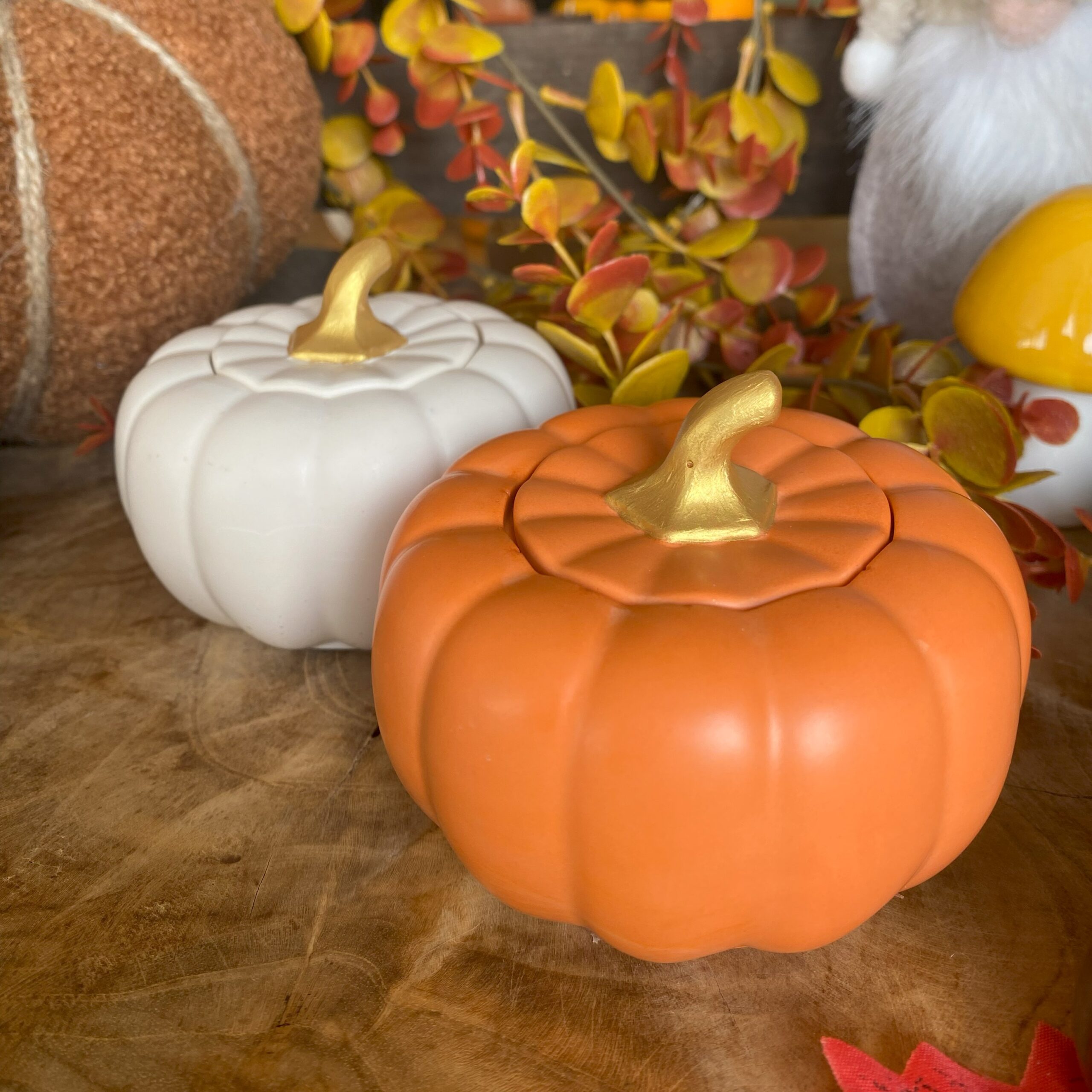 Bougie citrouille givrée