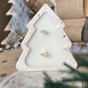 Bougie Sapin de Noël pot en Jesmonite