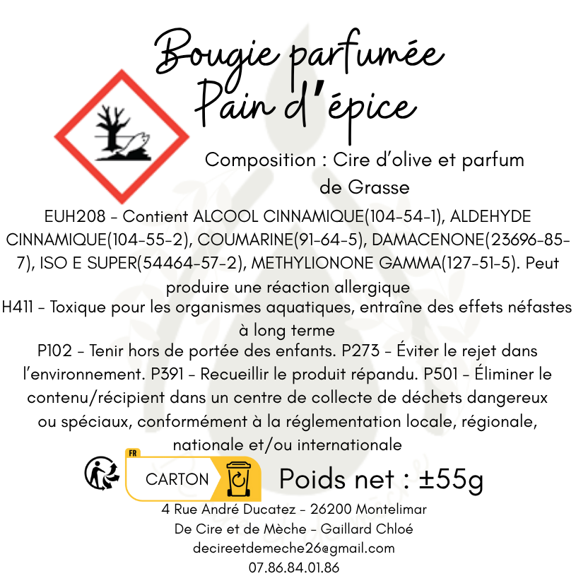 Bougie moulé Pain d'épice – Image 7